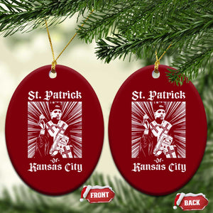 St Patrick Of Kansas City Ceramic Ornament Funny St Patricks Day Missouri State Football Fan TS11 Print Your Wear