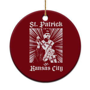 St Patrick Of Kansas City Ceramic Ornament Funny St Patricks Day Missouri State Football Fan TS11 1pc Red Print Your Wear