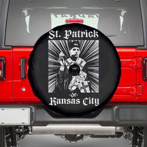 St Patrick Of Kansas City Spare Tire Cover Funny St Patricks Day Missouri State Football Fan TS11 Black Print Your Wear