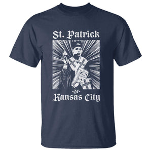 St Patrick Of Kansas City T Shirt Funny St Patricks Day Missouri State Football Fan TS11 Navy Print Your Wear