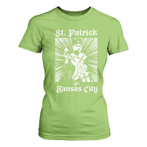 St Patrick Of Kansas City T Shirt For Women Funny St Patricks Day Missouri State Football Fan TS11 Lime Print Your Wear