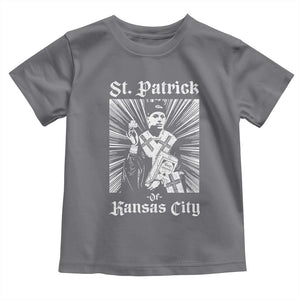 St Patrick Of Kansas City Toddler T Shirt Funny St Patricks Day Missouri State Football Fan TS11 Charcoal Print Your Wear