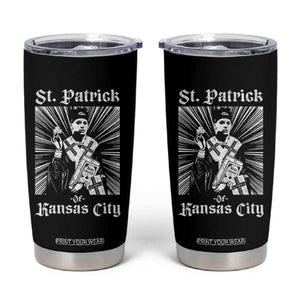 St Patrick Of Kansas City Tumbler Cup Funny St Patricks Day Missouri State Football Fan TS11 Black Print Your Wear