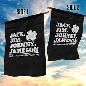 Funny St Patricks Day Irish Fathers Jack Jim Johnny Jameson Vintage Clover Garden Flag TS11 Print Your Wear