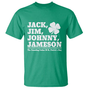 Funny St Patricks Day Irish Fathers Jack Jim Johnny Jameson Vintage Clover T Shirt TS11 Irish Green Print Your Wear