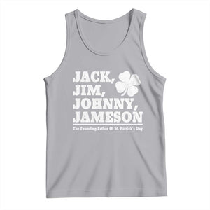 Funny St Patricks Day Irish Fathers Jack Jim Johnny Jameson Vintage Clover Tank Top TS11 Athletic Heather Print Your Wear