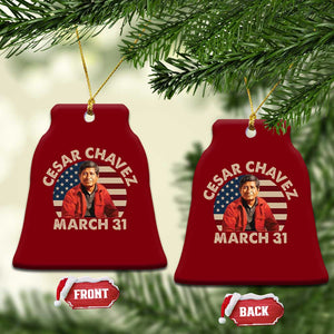 Cesar Chavez Day Ceramic Ornament March Holiday Hispanic Heritage American Flag TS11 Print Your Wear