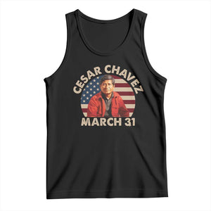Cesar Chavez Day Tank Top March Holiday Hispanic Heritage American Flag TS11 Black Print Your Wear