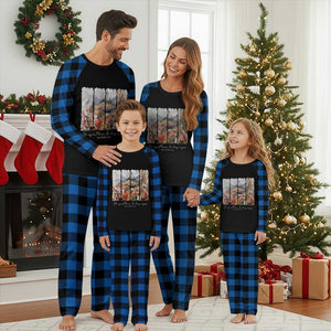 He Is Not Here He Has Risen Plaid Pajama Set Christian Easter Religious Bible Verse TS11 Blue Plaid Print Your Wear