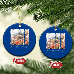 He Is Not Here He Has Risen Ceramic Ornament Christian Easter Religious Bible Verse TS11 1pc Blue Print Your Wear
