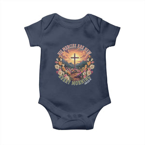 His Mercies Are New Every Morning Baby Onesie Good Friday Religious Christian Bible Verse TS11 Navy Print Your Wear