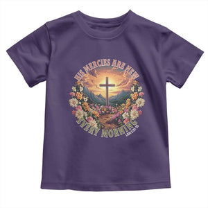 His Mercies Are New Every Morning Toddler T Shirt Good Friday Religious Christian Bible Verse TS11 Purple Print Your Wear