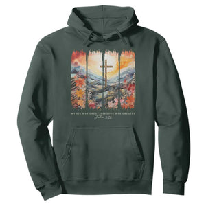 My Sin Was Great His Love Was Greater Hoodie Christian Easter Religious Bible Verse TS11 Dark Forest Green Print Your Wear
