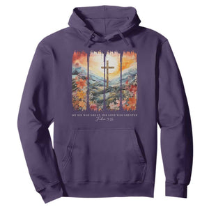 My Sin Was Great His Love Was Greater Hoodie Christian Easter Religious Bible Verse TS11 Purple Print Your Wear