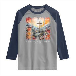 My Sin Was Great His Love Was Greater Raglan Shirt Christian Easter Religious Bible Verse TS11 Sport Gray Navy Print Your Wear
