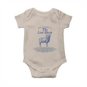 The Parable Of The Lost Sheep Baby Onesie Christian Bible Verse Matthew 18 TS11 Sand Print Your Wear