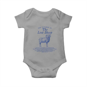 The Parable Of The Lost Sheep Baby Onesie Christian Bible Verse Matthew 18 TS11 Sport Gray Print Your Wear