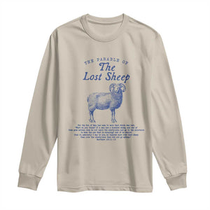 The Parable Of The Lost Sheep Long Sleeve Shirt Christian Bible Verse Matthew 18 TS11 Sand Print Your Wear