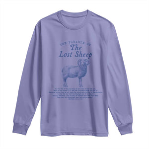 The Parable Of The Lost Sheep Long Sleeve Shirt Christian Bible Verse Matthew 18 TS11 Violet Print Your Wear
