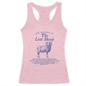The Parable Of The Lost Sheep Racerback Tank Top Christian Bible Verse Matthew 18 TS11 Light Pink Print Your Wear