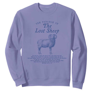 The Parable Of The Lost Sheep Sweatshirt Christian Bible Verse Matthew 18 TS11 Violet Print Your Wear