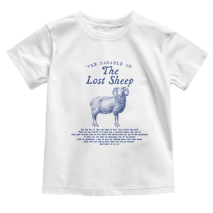The Parable Of The Lost Sheep Toddler T Shirt Christian Bible Verse Matthew 18 TS11 White Print Your Wear