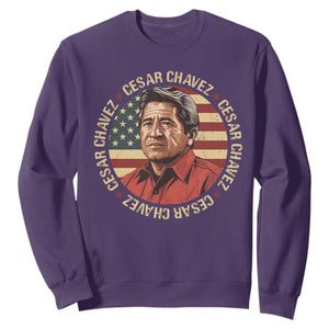 Cesar Chavez Sweatshirt March Holiday Hispanic Heritage American Map TS11 Purple Print Your Wear