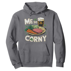 Funny St Patricks Day Me So Corny Hoodie Stout Irish Corned Beef TS11 Charcoal Print Your Wear