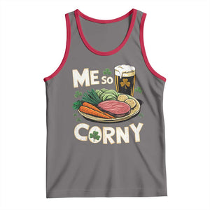 Funny St Patricks Day Me So Corny Tank Top Stout Irish Corned Beef TS11 Deep Heather Red Print Your Wear