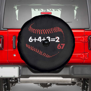 Funny 6432 67 Baseball Spare Tire Cover Double Play Outs Baseball Player TS11 Black Print Your Wear