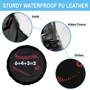 Funny 6432 67 Baseball Spare Tire Cover Double Play Outs Baseball Player TS11 Print Your Wear