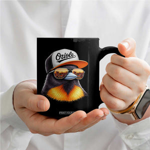 Funny Oriole Bird Wearing Baseball Cap Graphic Vintage Sport Coffee Mug TS11 Print Your Wear