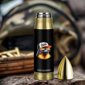 Funny Oriole Bird Wearing Baseball Cap Graphic Vintage Sport Bullet Tumbler TS11 Print Your Wear