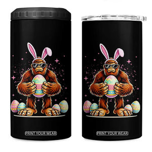 Funny Bigfoot Easter Day Bunny Sasquatch Egg 4 in 1 Can Cooler Tumbler TS11 One Size: 16 oz Black Print Your Wear