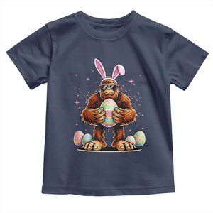 Funny Bigfoot Easter Day Bunny Sasquatch Egg Toddler T Shirt TS11 Navy Print Your Wear