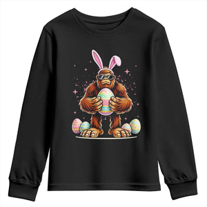 Funny Bigfoot Easter Day Bunny Sasquatch Egg Youth Sweatshirt TS11 Black Print Your Wear