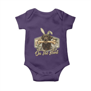 Funny Egg Hunter Baby Onesie On The Hunt Camo Easter Labrador Dog TS11 Purple Print Your Wear