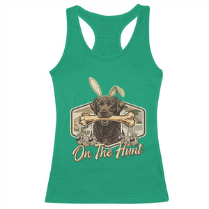 Funny Egg Hunter Racerback Tank Top On The Hunt Camo Easter Labrador Dog TS11 Irish Green Print Your Wear