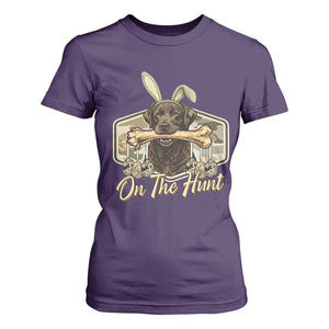 Funny Egg Hunter T Shirt For Women On The Hunt Camo Easter Labrador Dog TS11 Purple Print Your Wear