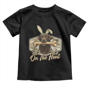 Funny Egg Hunter Toddler T Shirt On The Hunt Camo Easter Labrador Dog TS11 Black Print Your Wear