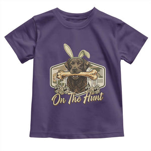 Funny Egg Hunter Toddler T Shirt On The Hunt Camo Easter Labrador Dog TS11 Purple Print Your Wear