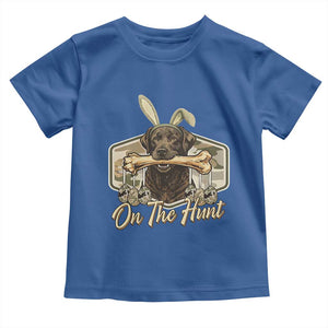 Funny Egg Hunter Toddler T Shirt On The Hunt Camo Easter Labrador Dog TS11 Royal Blue Print Your Wear