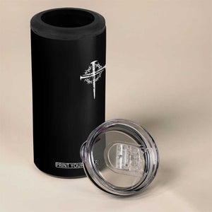 Christian Religious Jesus Shirt with Cross Logo Graphic 4 in 1 Can Cooler Tumbler TS11 Print Your Wear