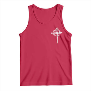 Christian Religious Jesus Shirt with Cross Logo Graphic Tank Top TS11 Red Print Your Wear