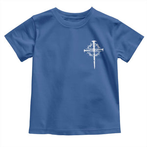 Christian Religious Jesus Shirt with Cross Logo Graphic Toddler T Shirt TS11 Royal Blue Print Your Wear