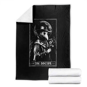 Plague Doctor Tarot Card Throw Blanket Horror Death Occult Satanic TS11 Black Print Your Wear