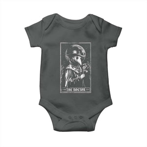 Plague Doctor Tarot Card Baby Onesie Horror Death Occult Satanic TS11 Dark Heather Print Your Wear