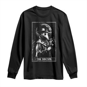 Plague Doctor Tarot Card Long Sleeve Shirt Horror Death Occult Satanic TS11 Black Print Your Wear