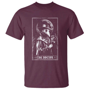 Plague Doctor Tarot Card T Shirt Horror Death Occult Satanic TS11 Maroon Print Your Wear