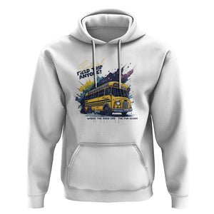 School Field Trip Anyone Hoodie School Bus Teacher TS11 White Print Your Wear